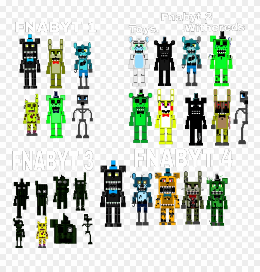 Free To Use Fnabyt Minigame Characters Update Added - Illustration Clipart