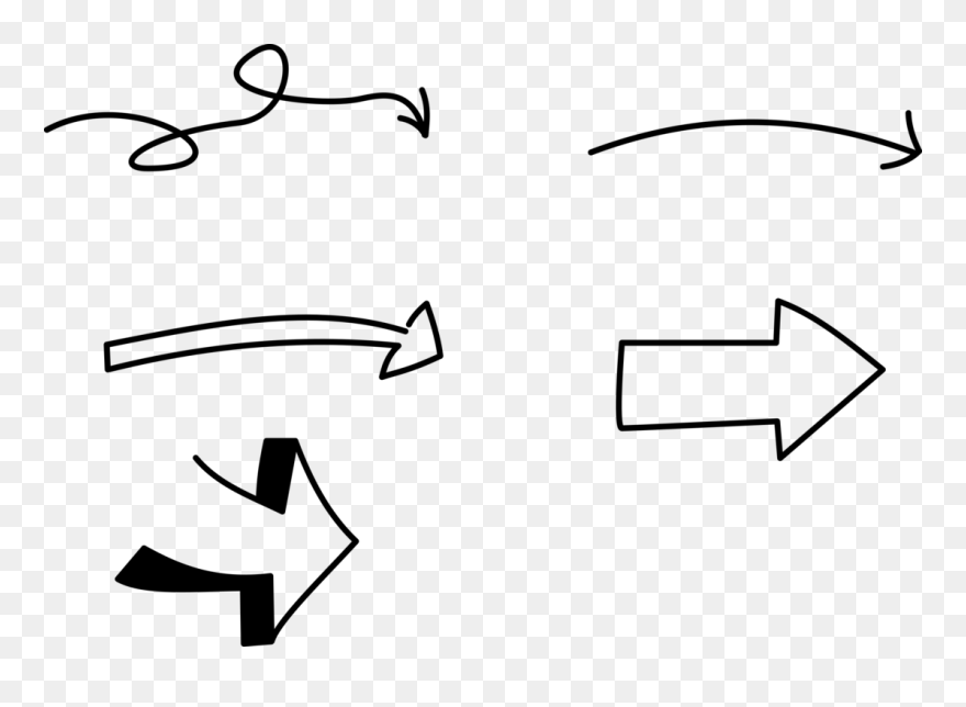 Hand Drawn Arrow Clipart - Fleche Clipart - Png Download