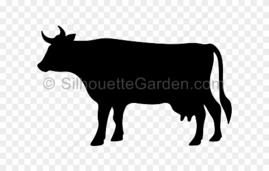 Cow Clipart Silhouette - Animal Silhouette No Background - Png Download