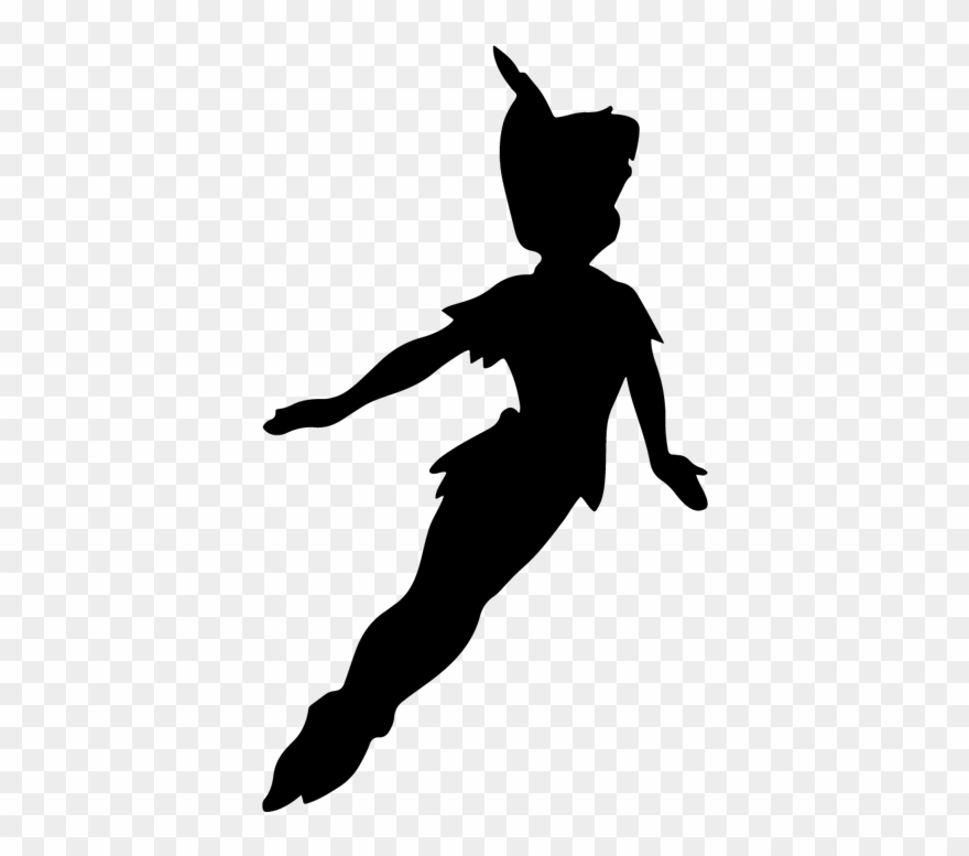 Silueta Peter Pan Ref - Silhouette Peter Pan Clipart - Png Download