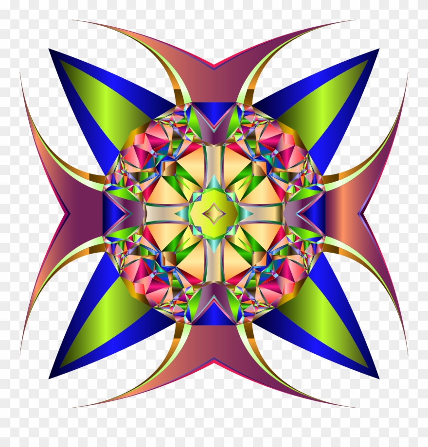 This Free Icons Png Design Of Chromatic Cross - Kaleidoscope Clipart