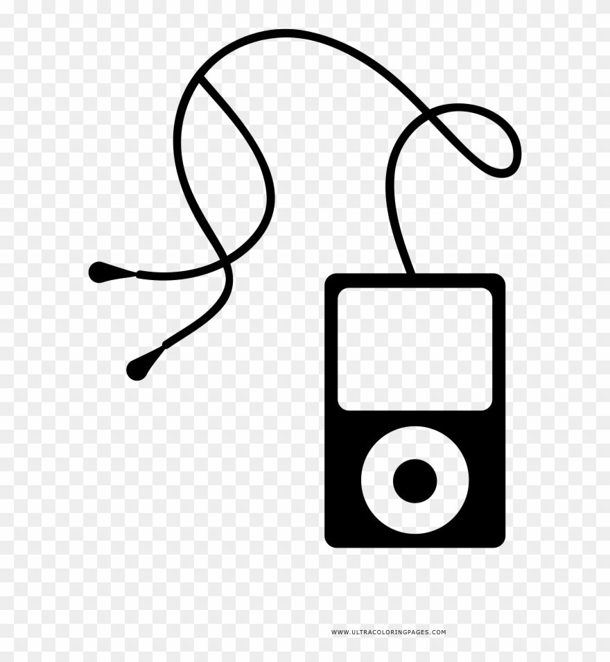 Ipod Coloring Page - Line Art Clipart
