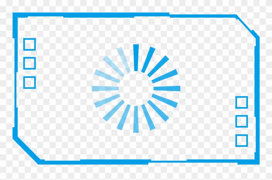 Tech Border Blue Futuristic Square Png And Psd - Vector Graphics Clipart