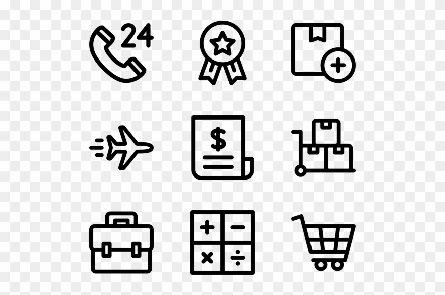 Logistics - Contact Icons Vector Clipart