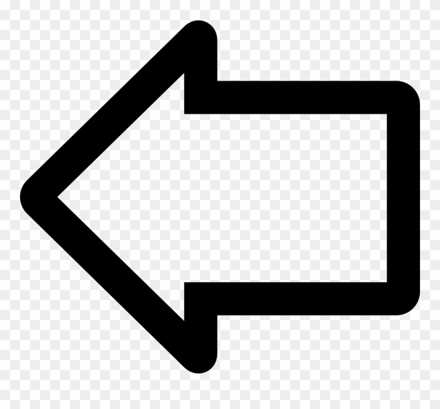 Left Arrow Outline Comments - Flecha Para La Izquierda Clipart