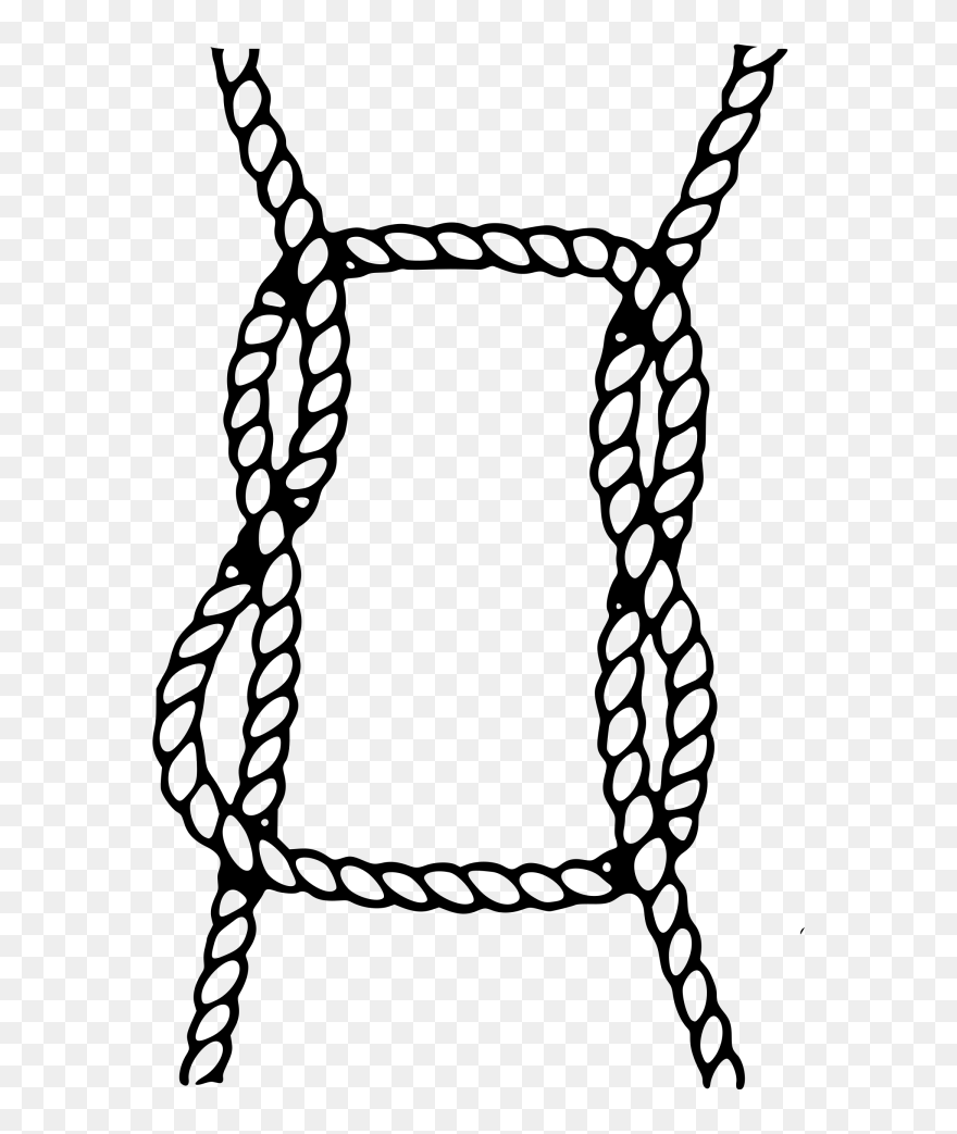 Black And White Reef Knot Drawing Clipart