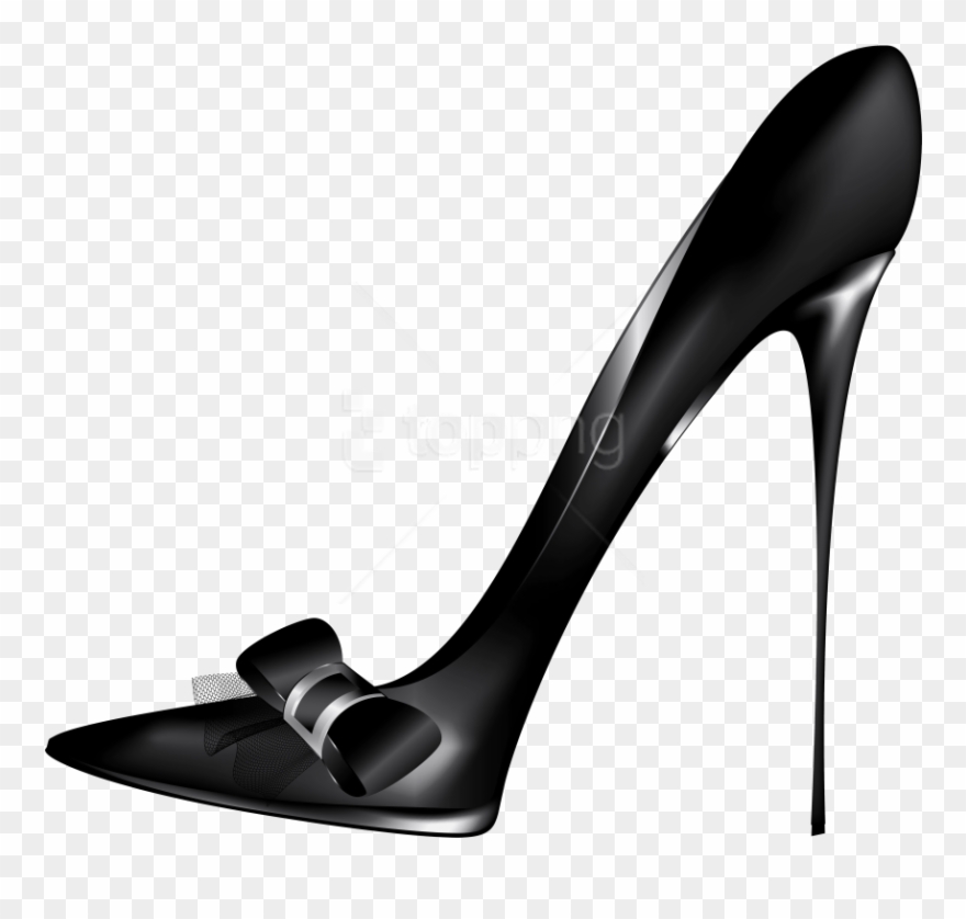 Free Png Download Black High Heels With Bow Clipart - High-heeled Shoe Transparent Png