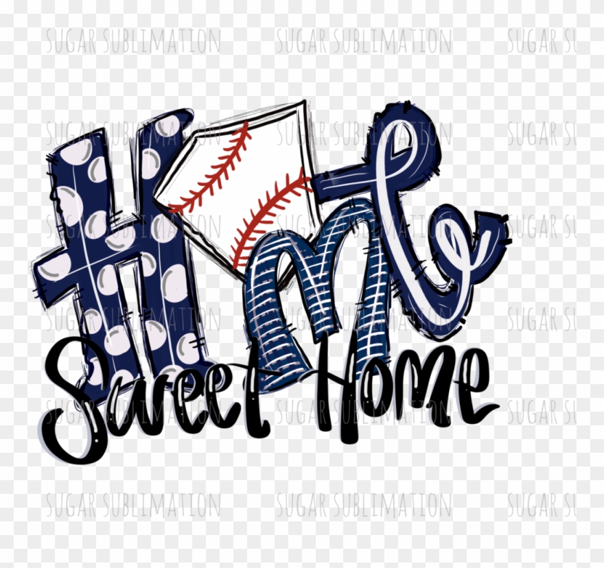 Baseball Home Sweet Home Navy Baseball - Baseball Home Sweet Home Svg Clipart