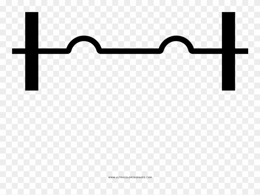 Barbell Coloring Page Clipart