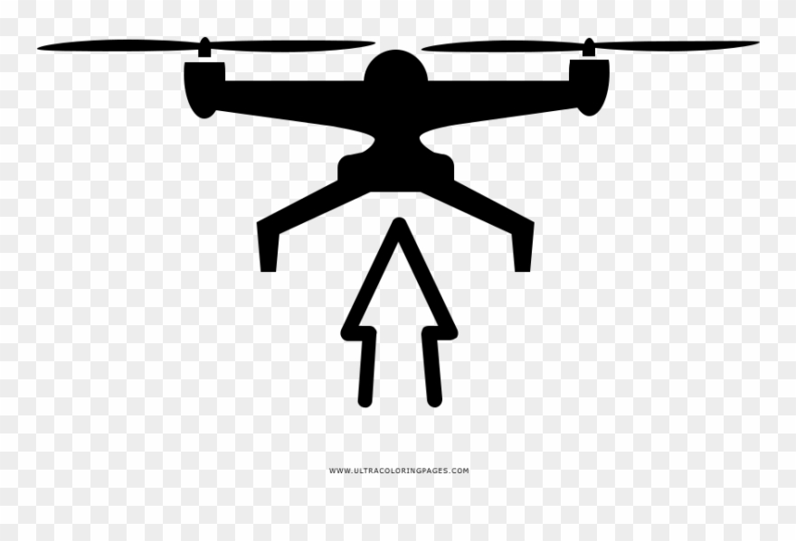 Drone Up Coloring Page - Drone Desenho Clipart