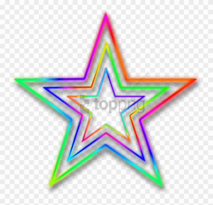 Free Png Neon Star Png Image With Transparent Background - Transparent Neon Star Clipart