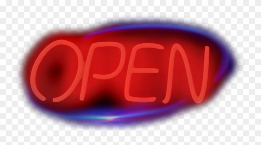 Neon Open Sign Png - Neon Sign Clipart