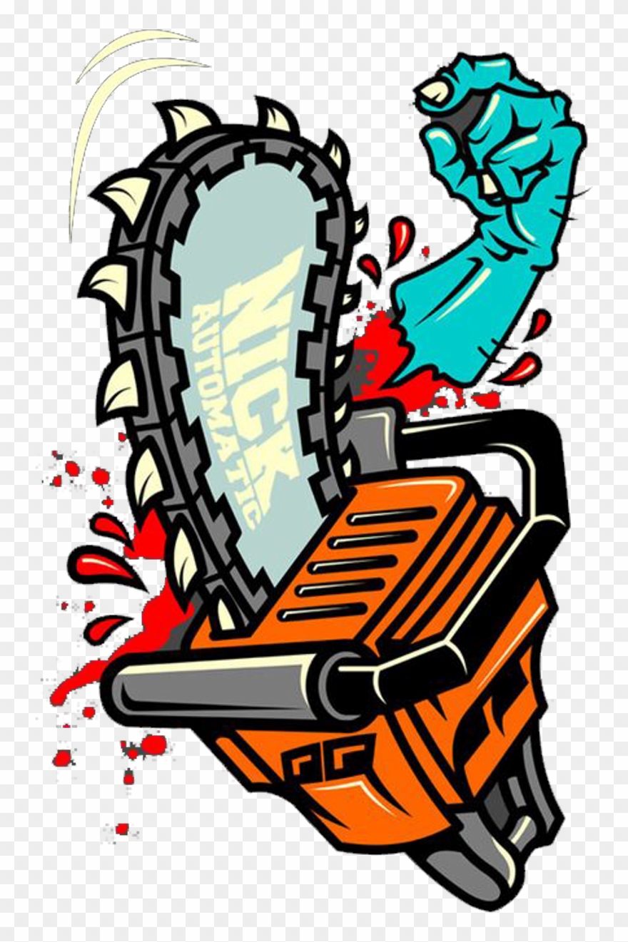 #zombie #freetoedit #zombies #zombi #fear #terrible - Dibujo Motosierra Png Clipart