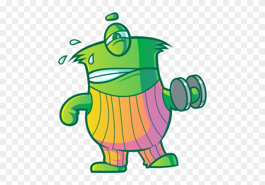 Working Out - Cartoon Clipart