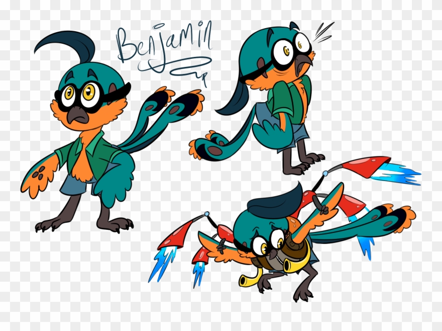 Ben Is Always Trying To Make Inventions To Help Him - Cartoon Clipart