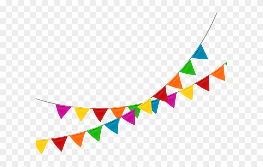 Bunting Clipart Clear Background - Bunting Flags Transparent Background - Png Download