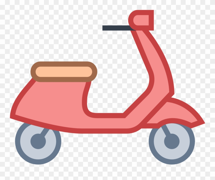 This Is A Motorized Scooter With Two Wheels, Handlebars, - Motorcycle Clipart