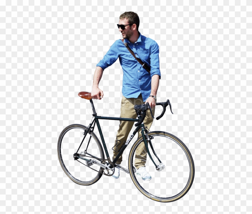 Free Png Images - Man With Bike Png Clipart