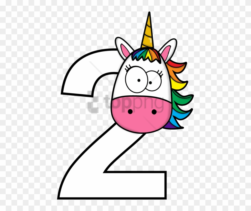 Free Png Escuela - Unicorn Number 4 Clipart Transparent Png