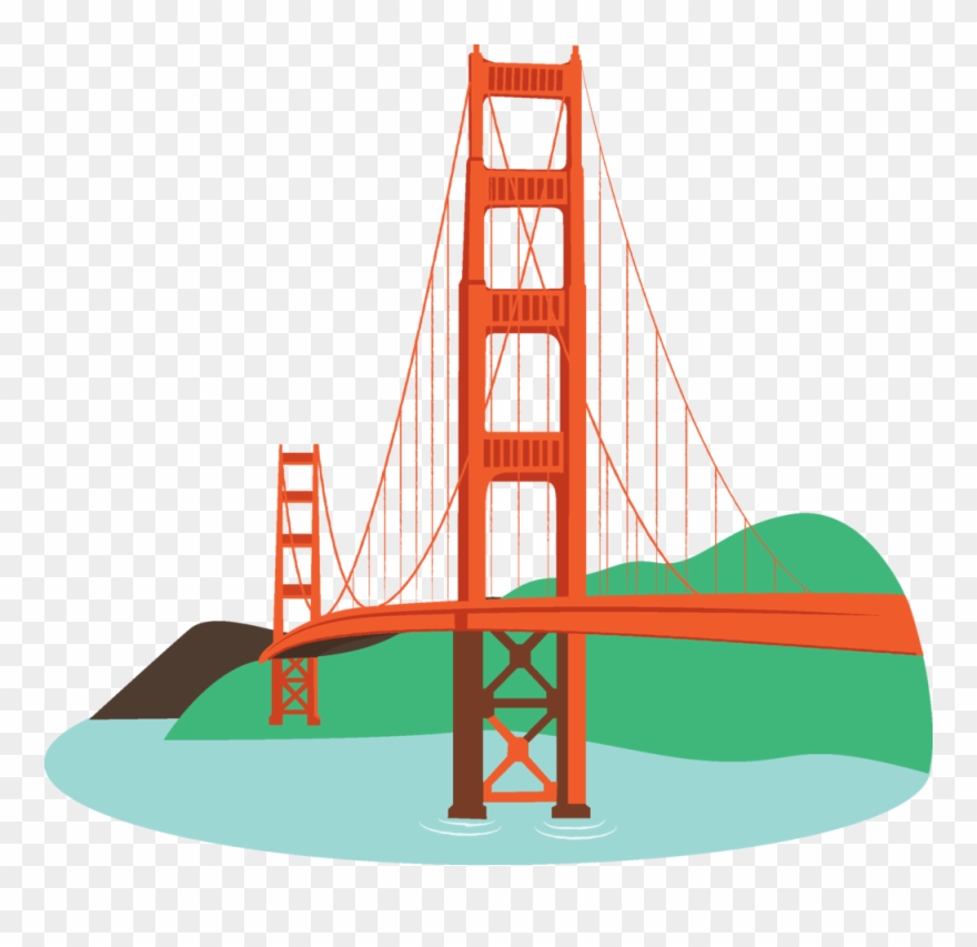 Picture Freeuse Library Bridge The Gap Clipart - Golden Gate Bridge Clipart - Png Download