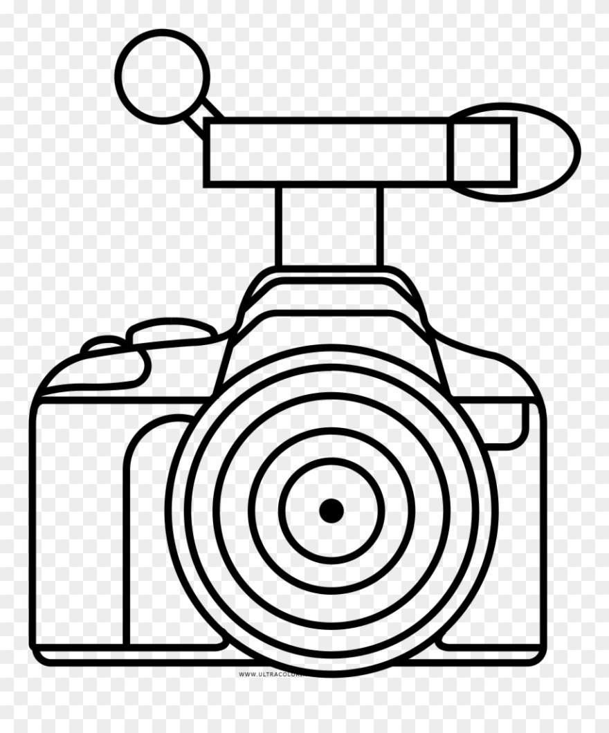 Dslr Coloring Page - Line Art Clipart