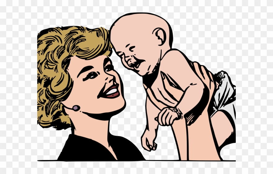 Mother And Baby Clipart Mother Nature - Drawings Mother Child - Png Download