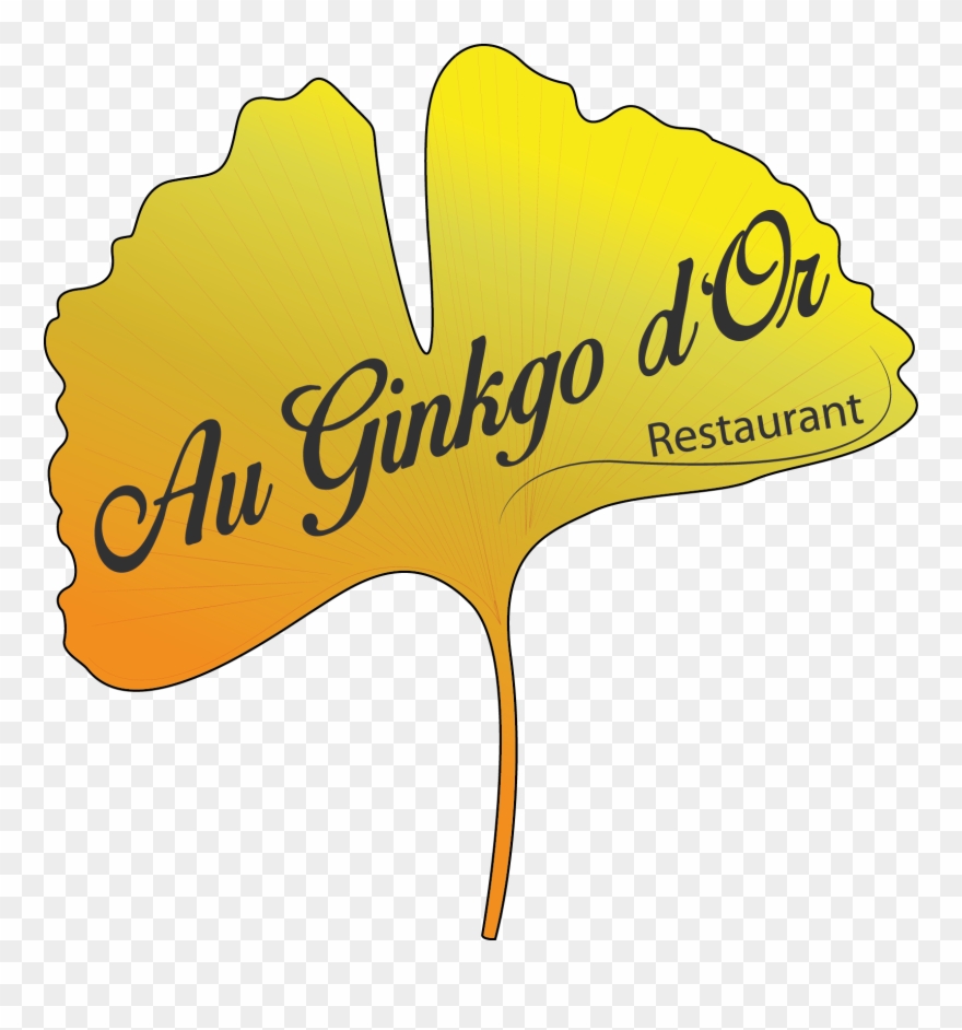 Au Ginkgo D'or - Circle Stamp Clipart
