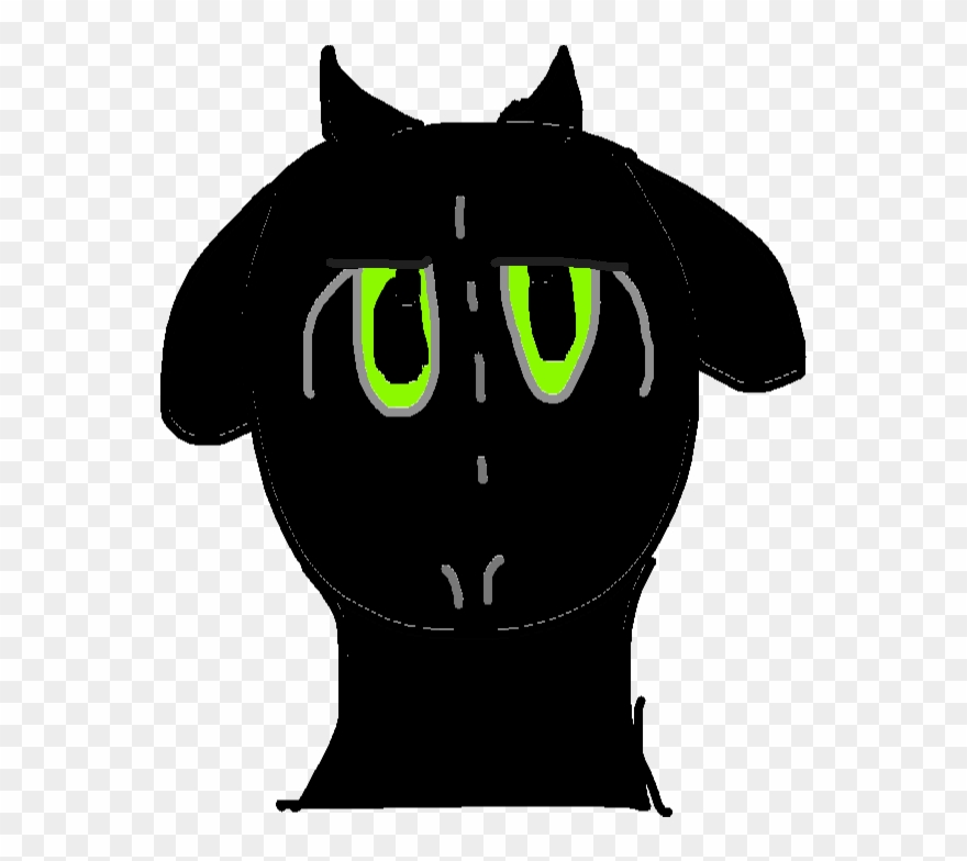 Toothless - Drawing Copy - Black Cat Clipart