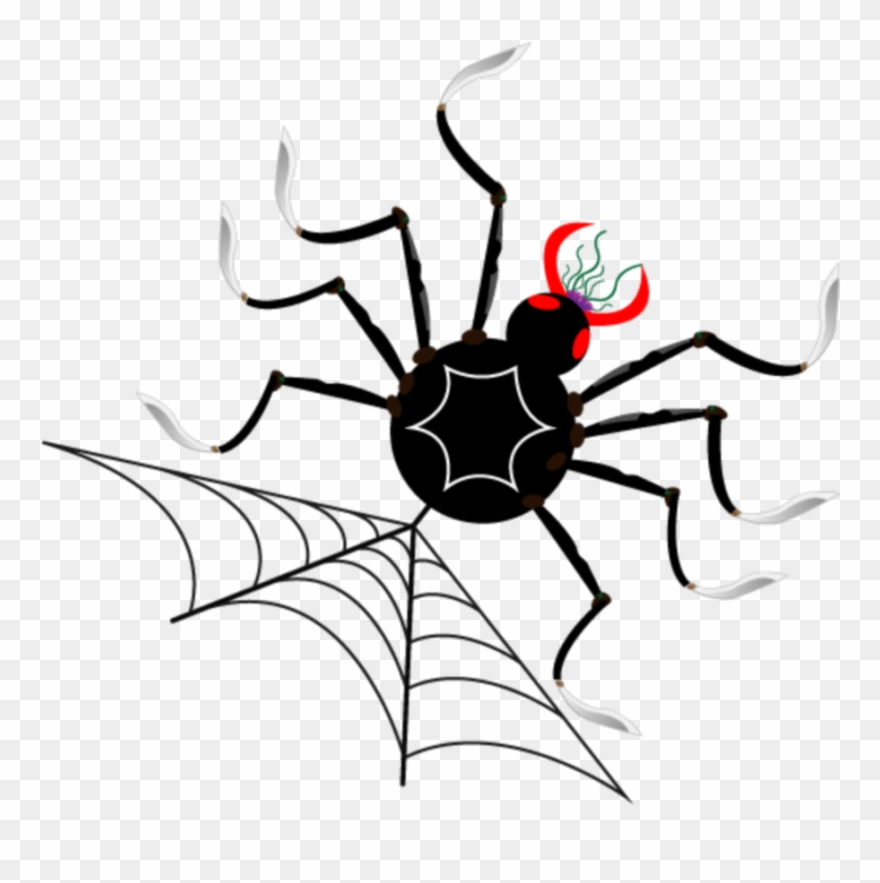 Mq Spider Spiderweb Black Dangerous - Hình Vẽ Nhện Halloween Clipart