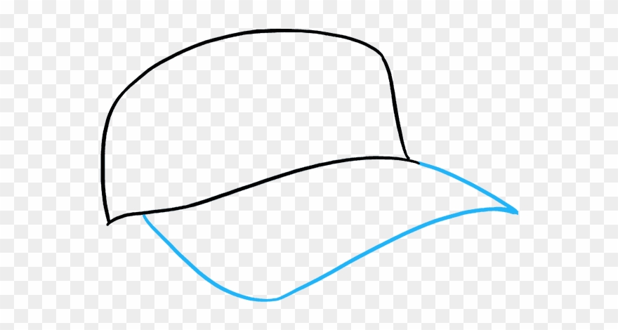 Cap Drawing Baseball - Line Art Clipart