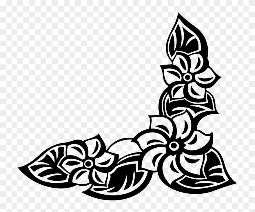 Ornamental Vintage Corner - Illustration Clipart