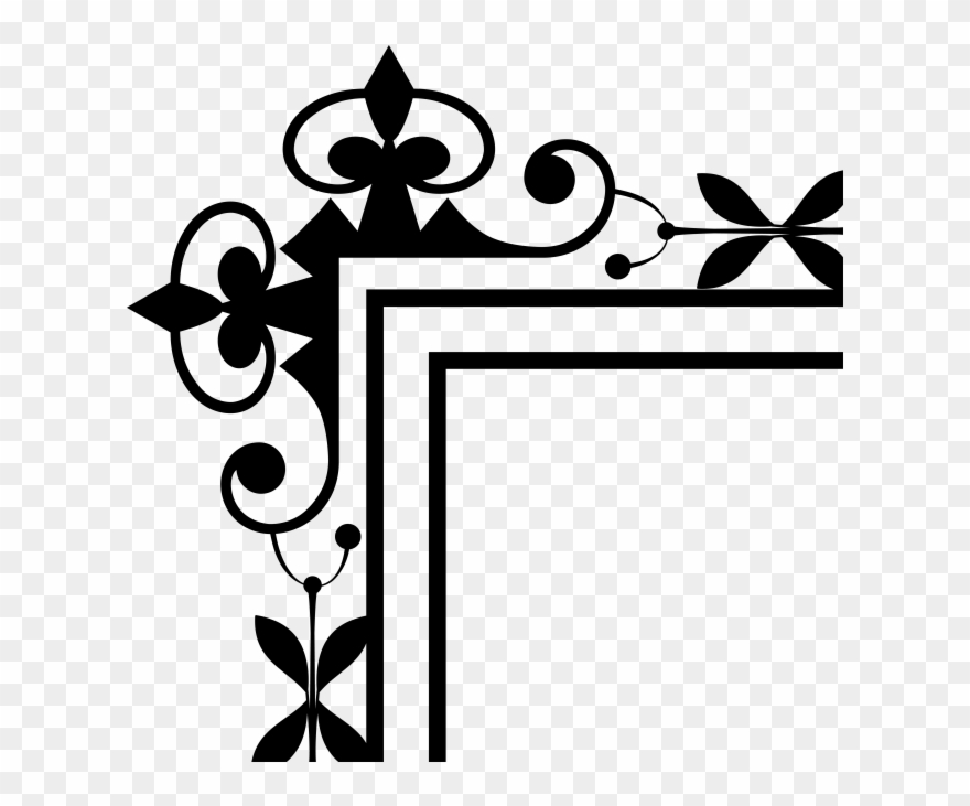 Ornamental Vintage Corner - Picture Frame Clipart