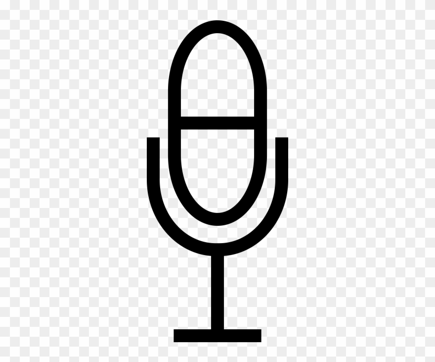 Microphone Line Icon Png Transparent Icon - Circle Clipart