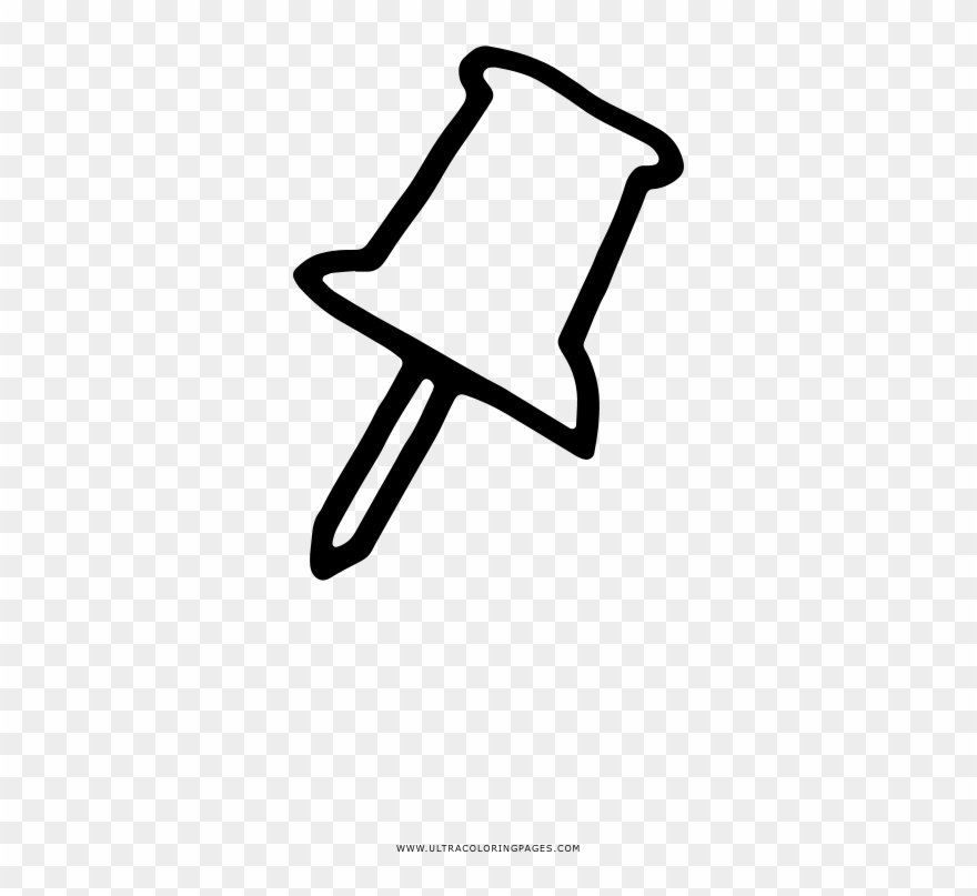 Thumb Tack Coloring Page - Office Chair Clipart