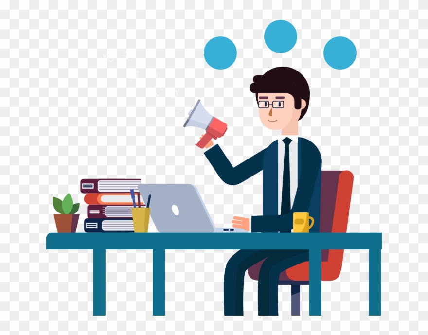 Content Marketing Agency - Marketing Person Clipart