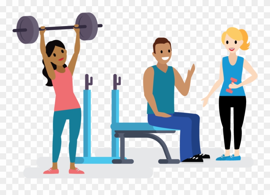 Salesforcelandians Lifting Weights Clipart