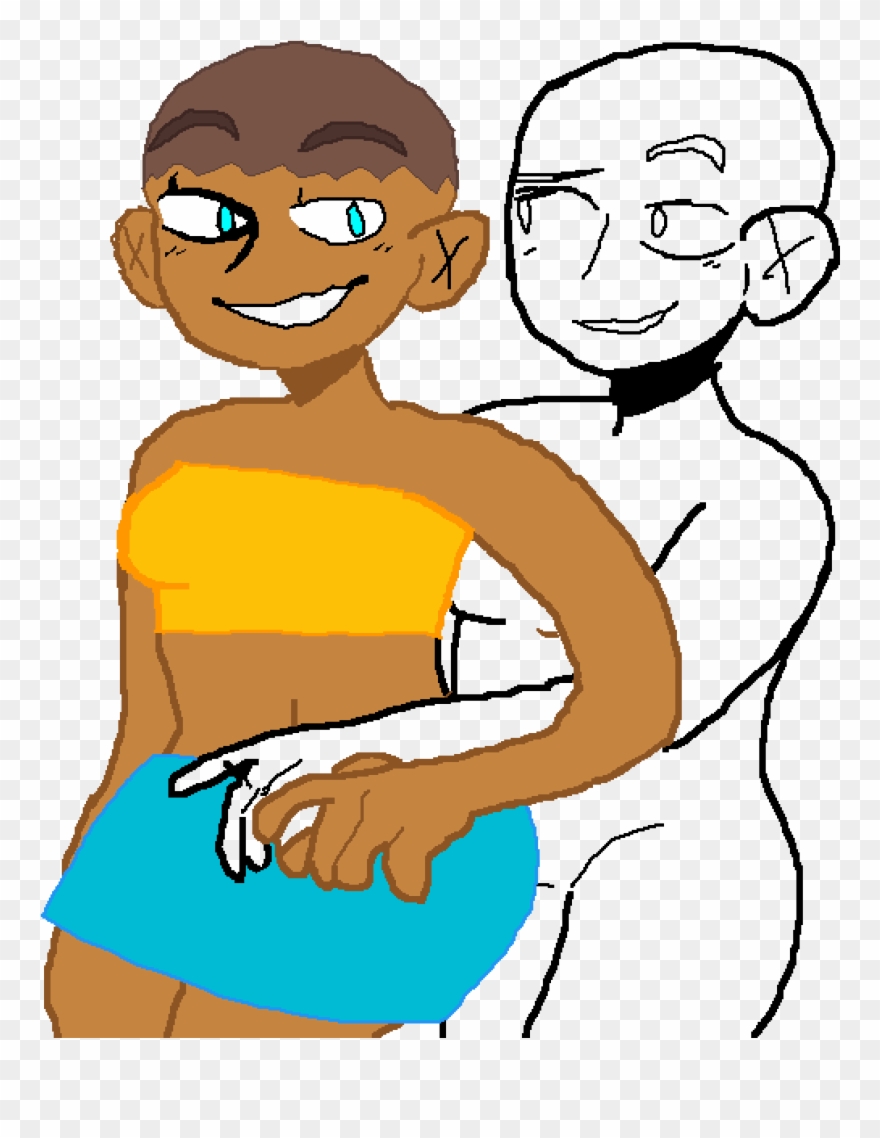 Gabby With A Kind Person - Cartoon Clipart