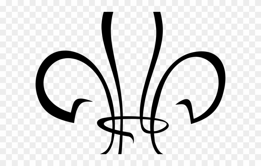 Line Art Clipart Fleur De Lis - Flor De Lis Png Transparent Png