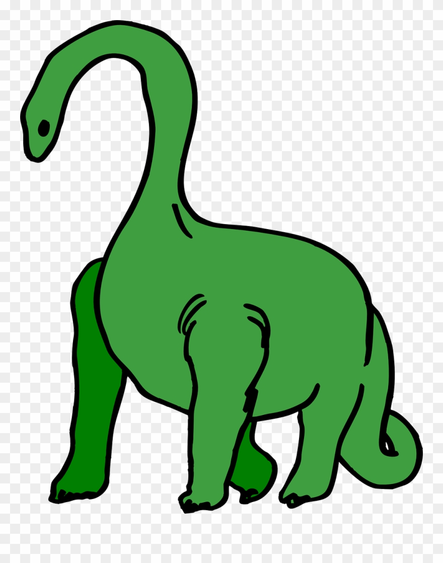 Dinosaur Reptile Ancient - Long Neck Dinosaur Clip Art - Png Download