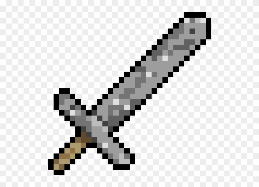 Iron Sword - Arrow Heart Pixel Art Clipart