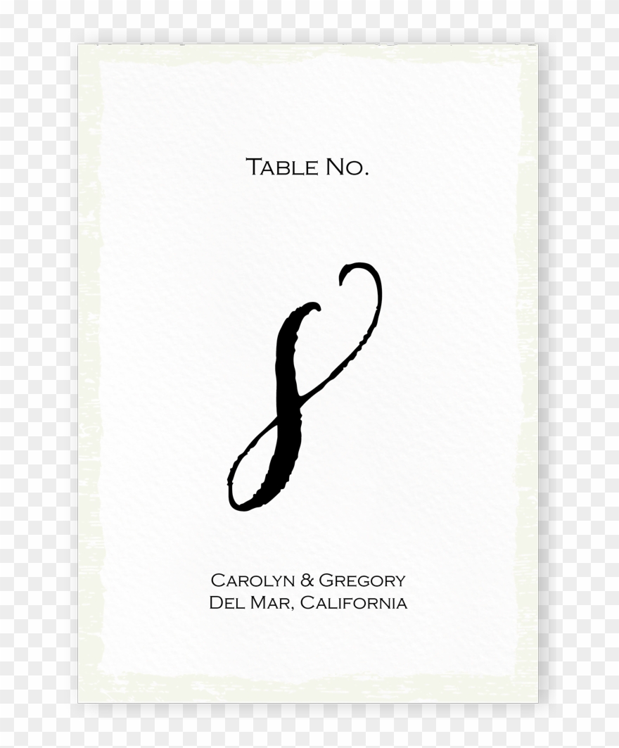 Just Elegance Tabel Number - Calligraphy Clipart