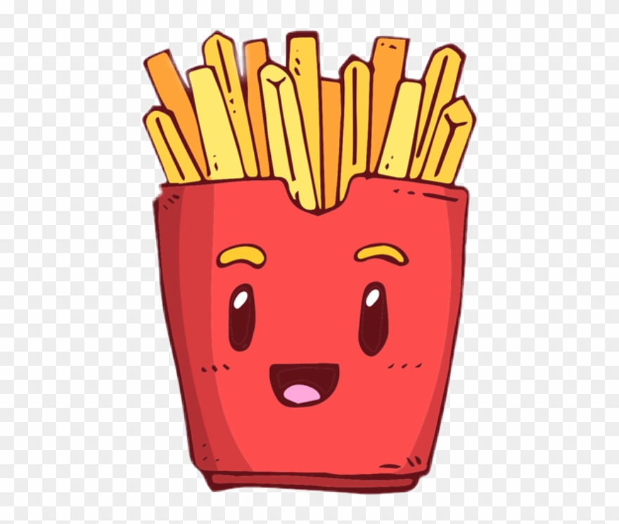 Papa Papas Papasfritas🍟 Papasfritas Potato Chips Frenc - Cute French Fries Png Clipart