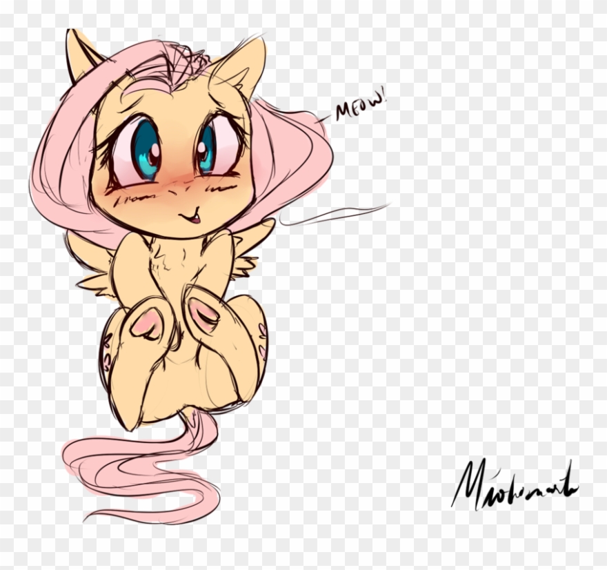Fluttershymy Little Pony - Cartoon Clipart