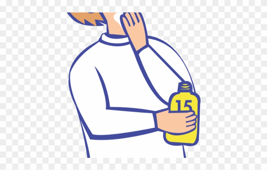 Towel Clipart Sunscreen - Sun Cream Cartoon - Png Download