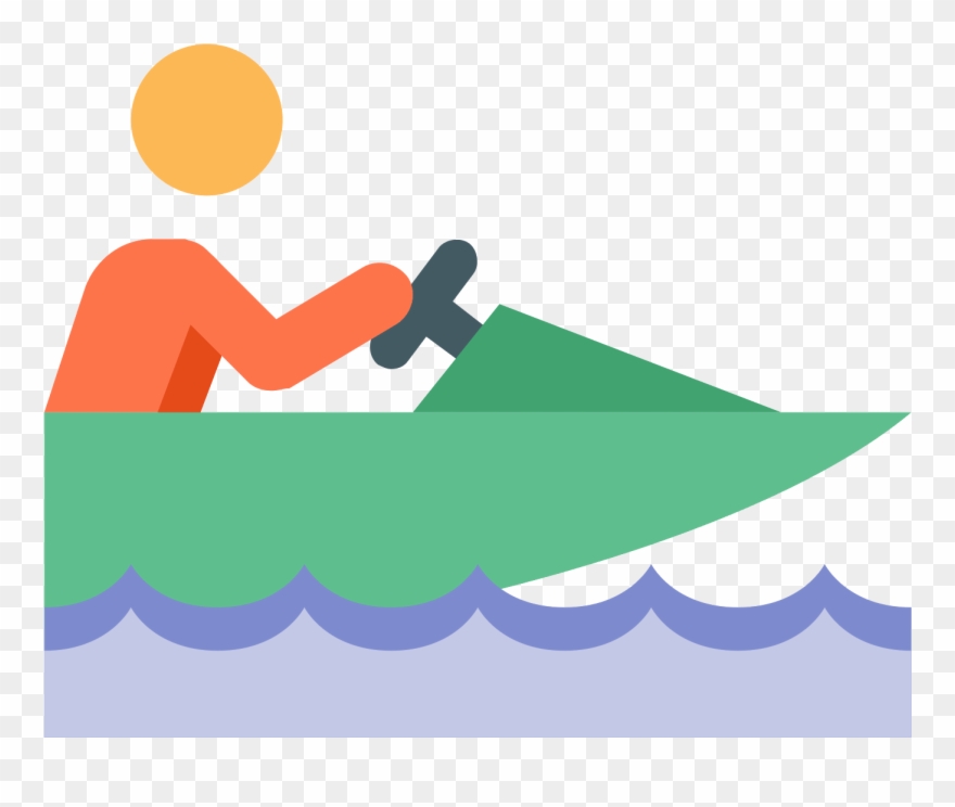 Speed Boat Icon - Illustration Clipart