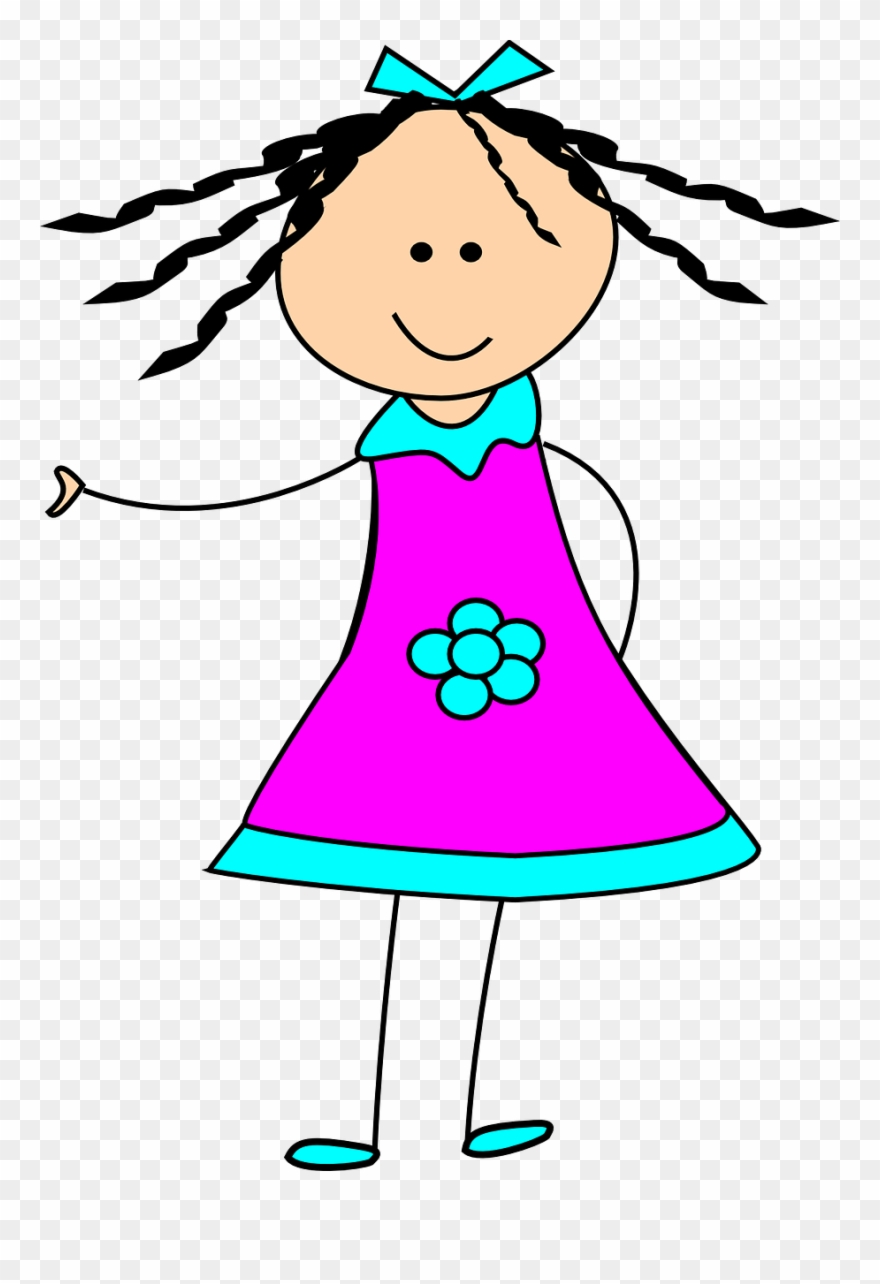 Figure,matchstick Man, - Little Girl Clipart - Png Download