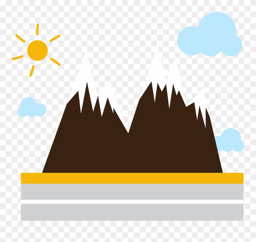 Pyramid Drawing Landscape - Cartoon Mountain Brown Png Clipart