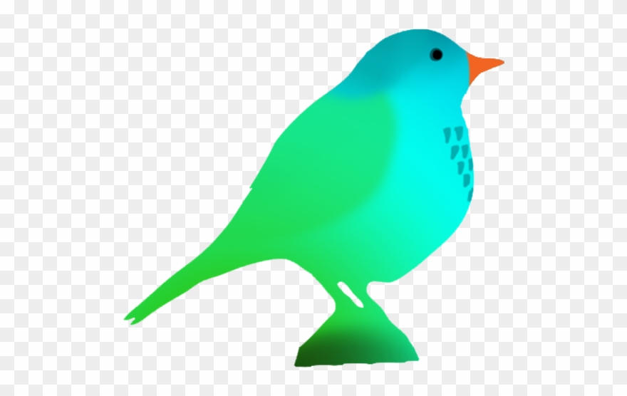 Fantasy Colored Bird Silhouette - Transparent Colorful Birds Clipart