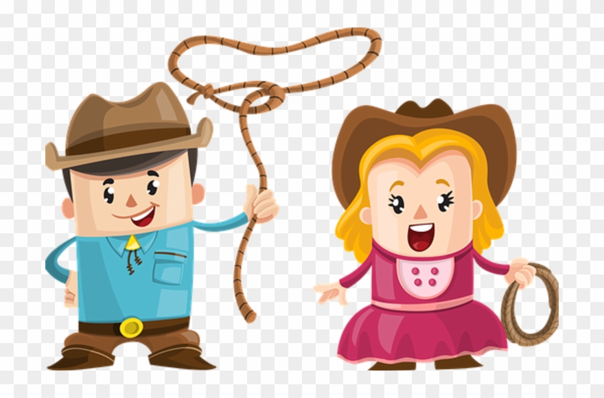 Cartoon Cowboy And Girl Clipart