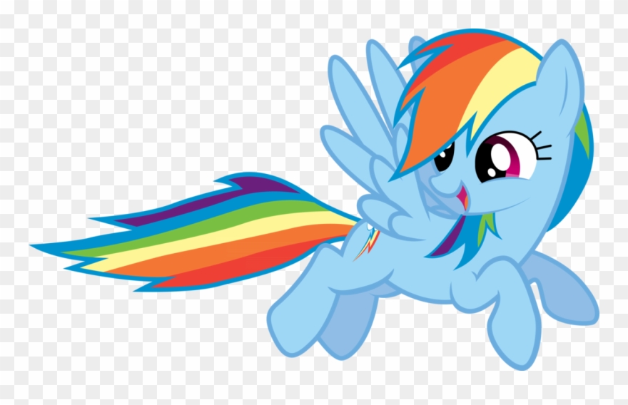 Rainbow Dash Flying - My Little Pony Rainbow Dash Flying Clipart